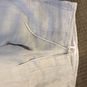 Like new tan linen drawstring pants